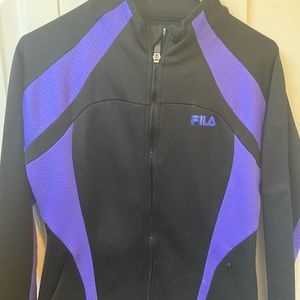 Black & Purple Fila womens sweatshirt